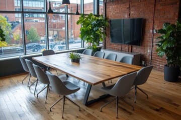 Fototapeta premium Casual Lunch Meeting Space with Natural Light