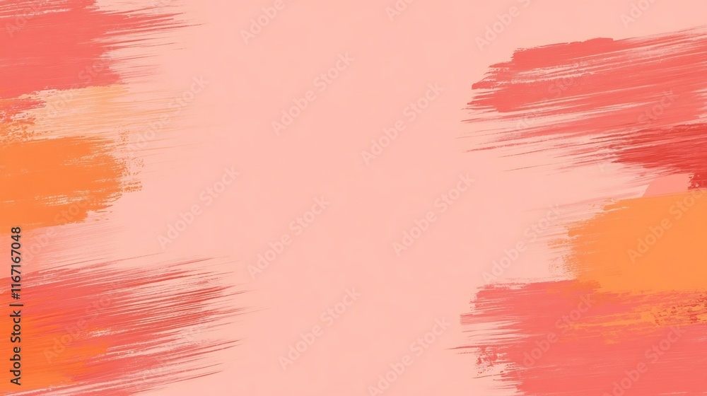 Poster peach-colored gradient with gentle brush strokes and textured background