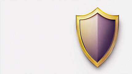 Elegant golden shield with gradient design