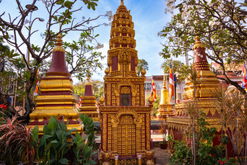 Obraz premium Temple in Siem Reap, Cambodia. Traditional asian architecture