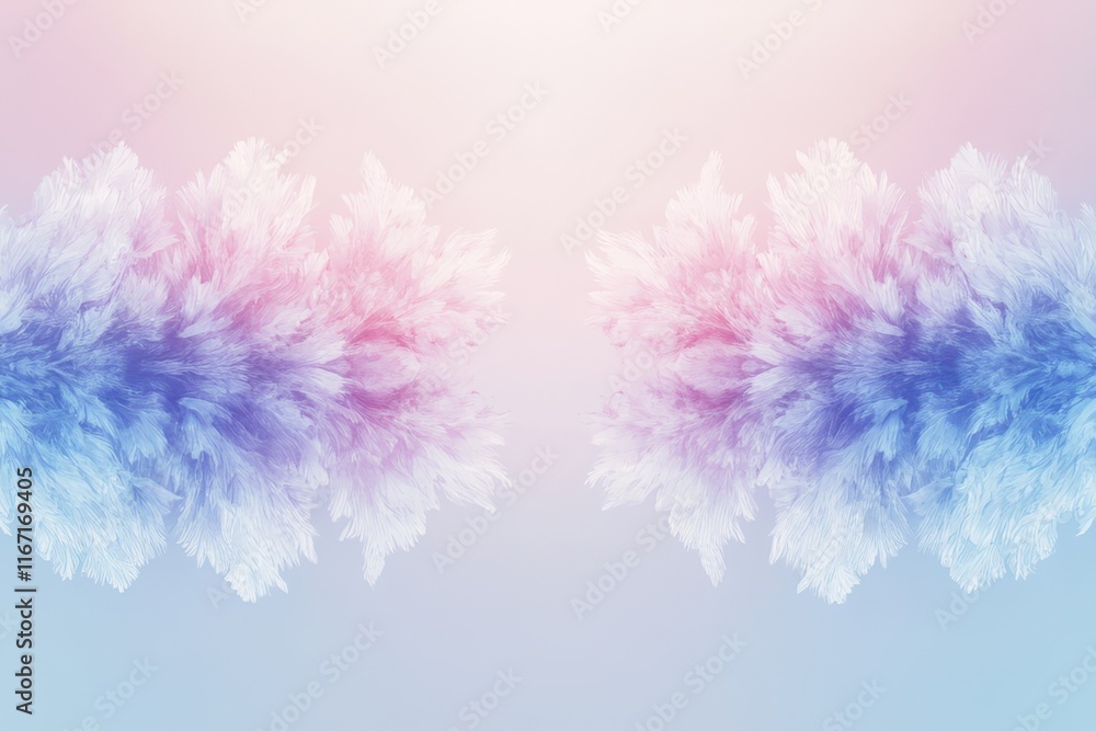 Aufkleber colorful abstract design showcasing a blend of soft hues in a symmetrical pattern reminiscent of nat