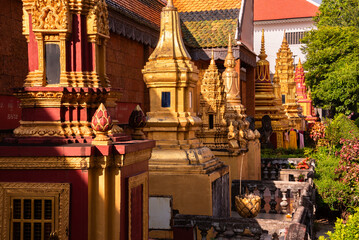 Obraz premium Temple in Siem Reap, Cambodia. Traditional asian architecture
