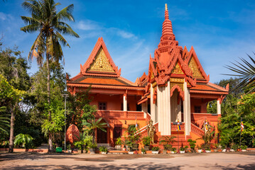 Obraz premium Building in Siem Reap, Cambodia. Traditional asian architecture