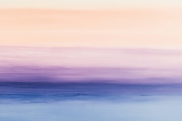 Obraz premium Beautiful abstract landscape with soft pastel colors blending in the sky and horizon at sunset. Generative AI