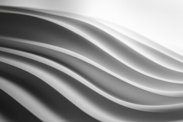 Obraz premium Beautifully curved lines create a mesmerizing pattern in shades of gray and white. Generative AI