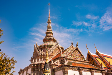 Temple in Bangkok, Thailand. Traditional asian architecture