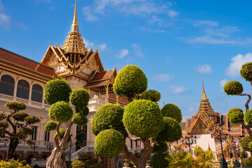 Royal palace in Bangkok, Thailand. Traditional asian architecture