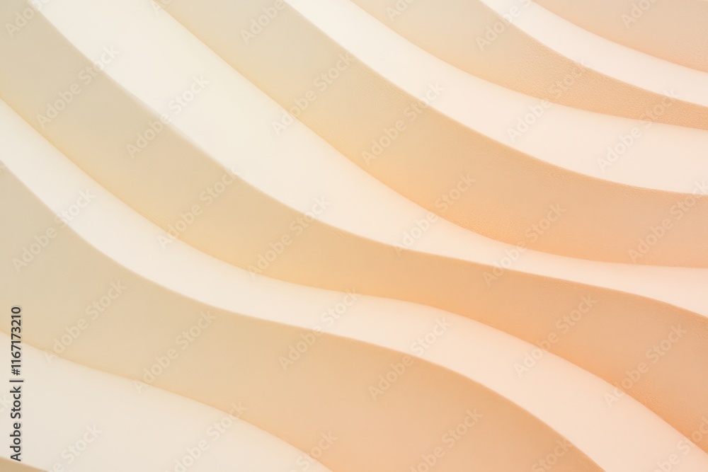 Poster soft waves of warm tones create a gentle abstract background with fluid motion and minimalistic desi