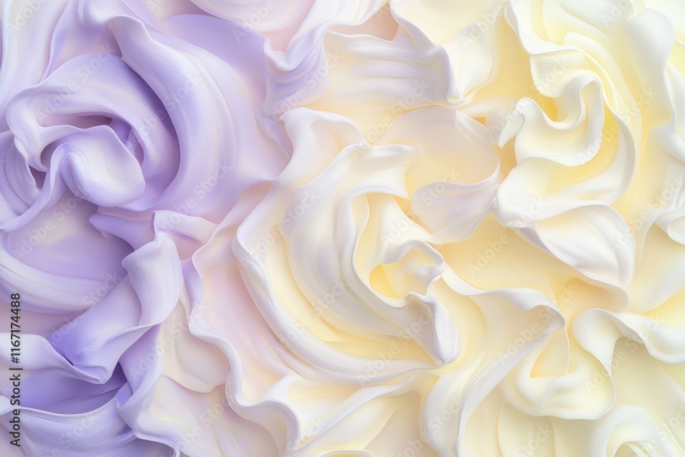 Poster beautiful swirls of lavender and cream create a stunning artistic display of texture and color in a 
