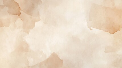 Subtle Beige Watercolor Texture with Soft Gradient Backdrop for Messaging