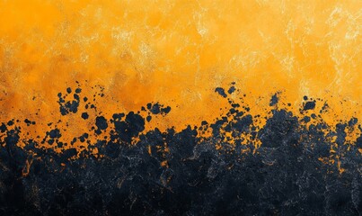 Orange yellow black color gradient background, grainy texture effect, web banner design, Generative AI