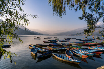 Landscape view of Phewa lake