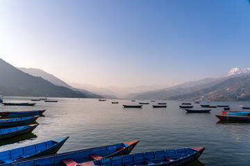 Landscape view of Phewa lake