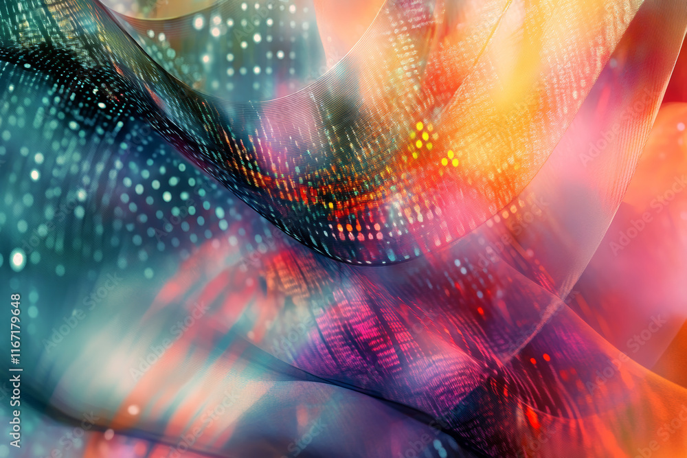 Poster colorful abstract patterns create a vibrant visual experience