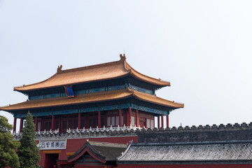 Obraz premium The ancient architecture of Shenwu Gate in Beijing's Forbidden City