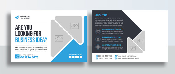 Corporate Postcard or Eddm postcard design template, Corporate Business Postcard Template Design, Simple and Clean Modern Minimal Postcard Template, Business Postcard Layout