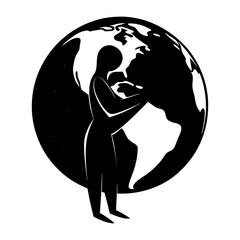 Earth Hugger Silhouette vector silhouette