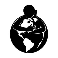 Earth Hugger Silhouette vector silhouette