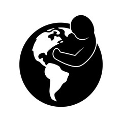 Earth Hugger Silhouette vector silhouette