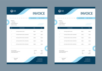 Minimal Corporate Business Invoice design template, Creative invoice template, payment agreement design and business invoice design