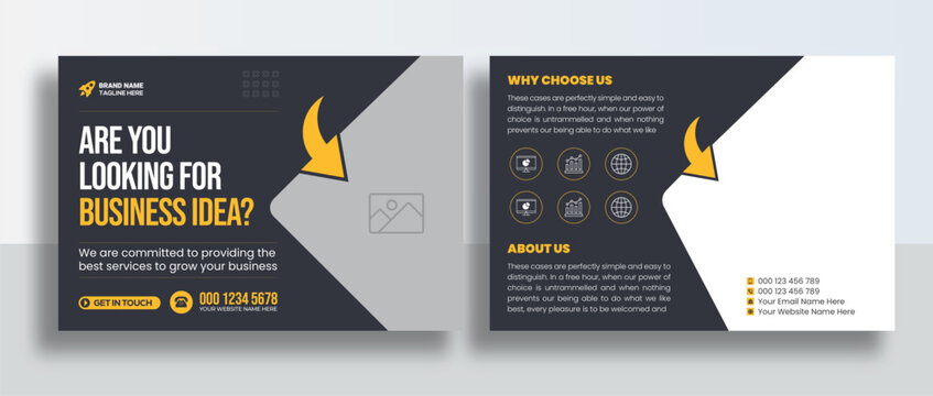 Corporate Postcard or Eddm postcard design template, Corporate Business Postcard Template Design, Simple and Clean Modern Minimal Postcard Template, Business Postcard Layout