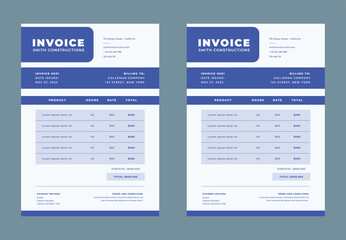 Minimal Corporate Business Invoice design template, Creative invoice template, payment agreement design and business invoice design