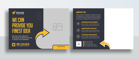 Corporate Postcard or Eddm postcard design template, Corporate Business Postcard Template Design, Simple and Clean Modern Minimal Postcard Template, Business Postcard Layout