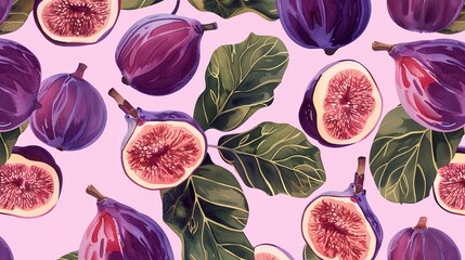 fig seamless pattern wallpaper