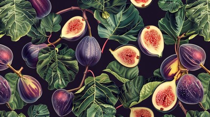 fig seamless pattern wallpaper