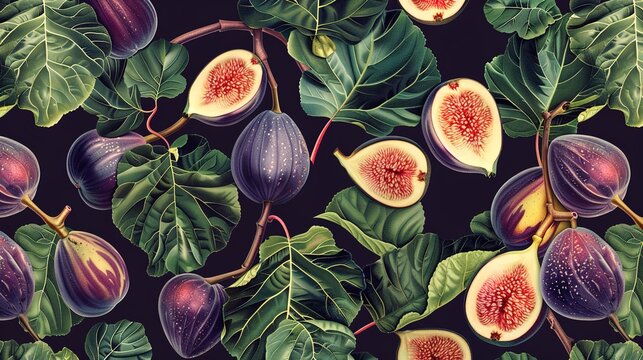fig seamless pattern wallpaper