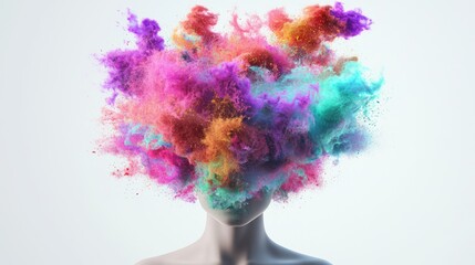 Creative Burst - Empowering Artistic Expression Through Abstract Shapes | 3D Render Digital Artwork