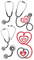 Stethoscope clipart collection symbol logos icons isolated on transparent background clip art heart