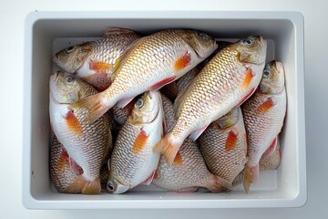 Tilapia Fish Fresh Raw Aquaculture Seafood Photorealistic Colors Textures