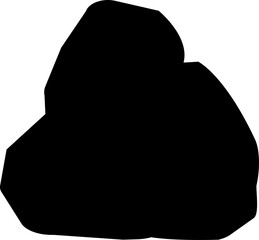 Simple shaped rock stone silhouette.
Angular stone black silhouette.
Transparent background.