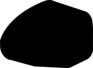 Simple shaped rock stone silhouette.
Angular stone black silhouette.
Transparent background.