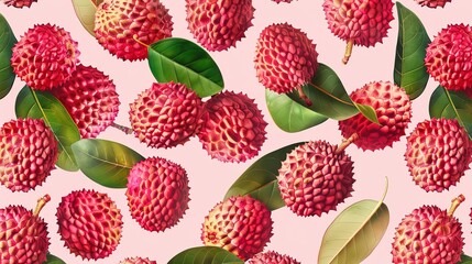 lychee seamless pattern wallpaper