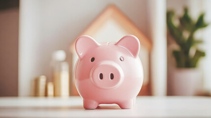 Saving money tips piggy bank importance home financial advice cozy setting close-up personal finance