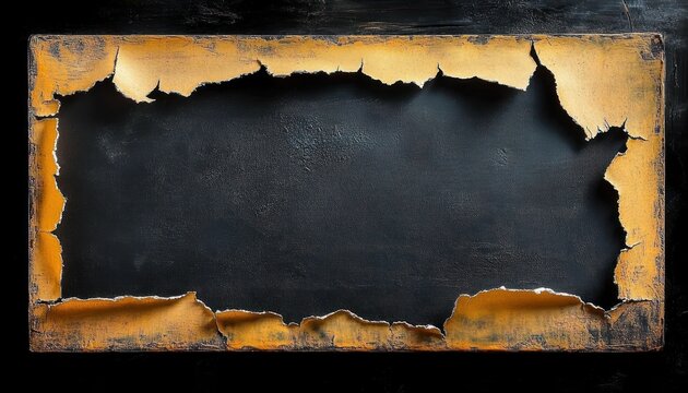 torn paper grunge texture black canvas minimalism aged damaged card rough empty background