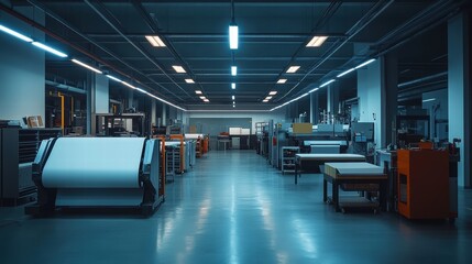 Obraz premium Explore efficient workflow within a modern production facility' manufacturing space