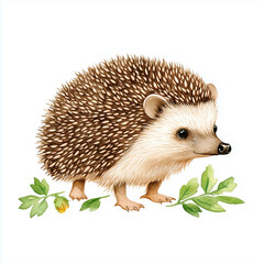 Obraz premium watercolour clipart of a hedgehog