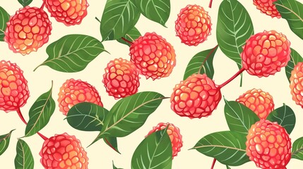 lychee seamless pattern wallpaper