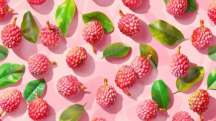 lychee seamless pattern wallpaper