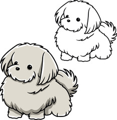 Maltese puppy dog vector