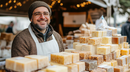 Handmade Soap Display at Craft Fair
