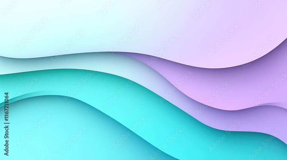 Aufkleber abstract waves in soft pastel colors creating a serene background.
