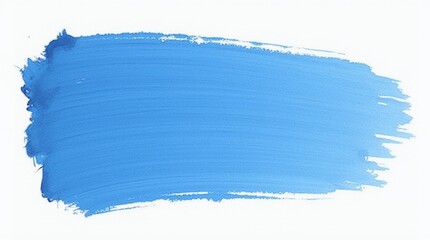 Solo Blue Brush Stroke on Plain Background. Creative Texture and Design Element for Abstract Decoration 