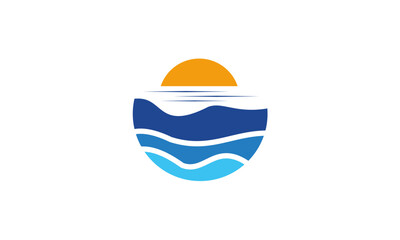 beach logo vector