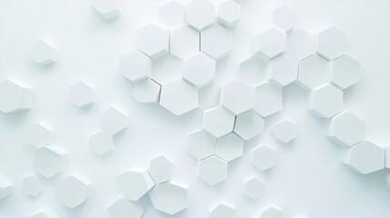 Abstract White Hexagon Pattern