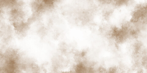 abstract brown and white particles splatter  background, abstract light brown splashed watercolor background, throwing brown powder out of hand against white background.