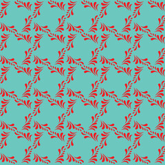 Watercolor background with stylized elements of the acanthus plant